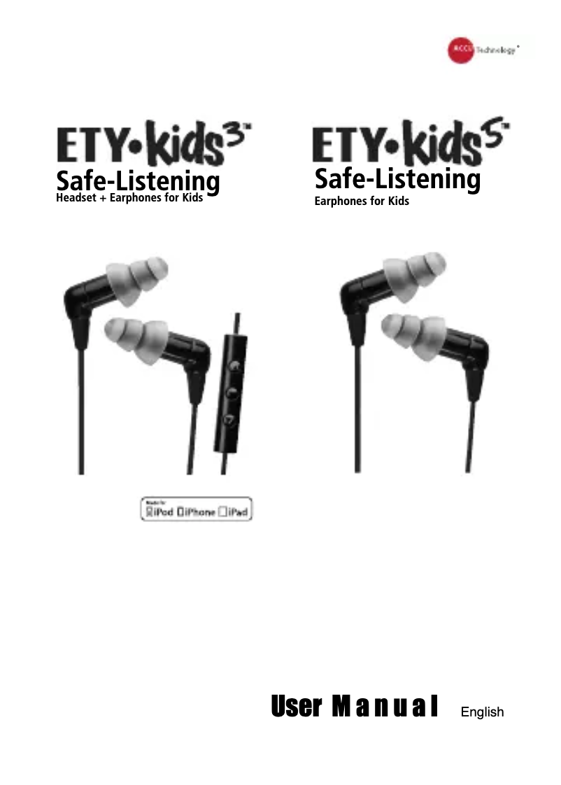 Page n°1 - Manuel utilisateur Etymotic ETY-Kids 5