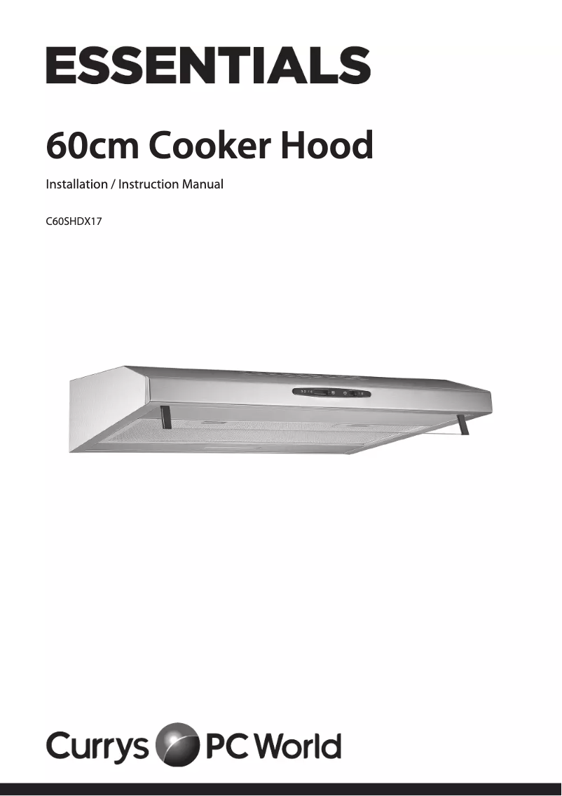 Page 1 de la notice Manuel utilisateur Currys Essentials C60SHDX17