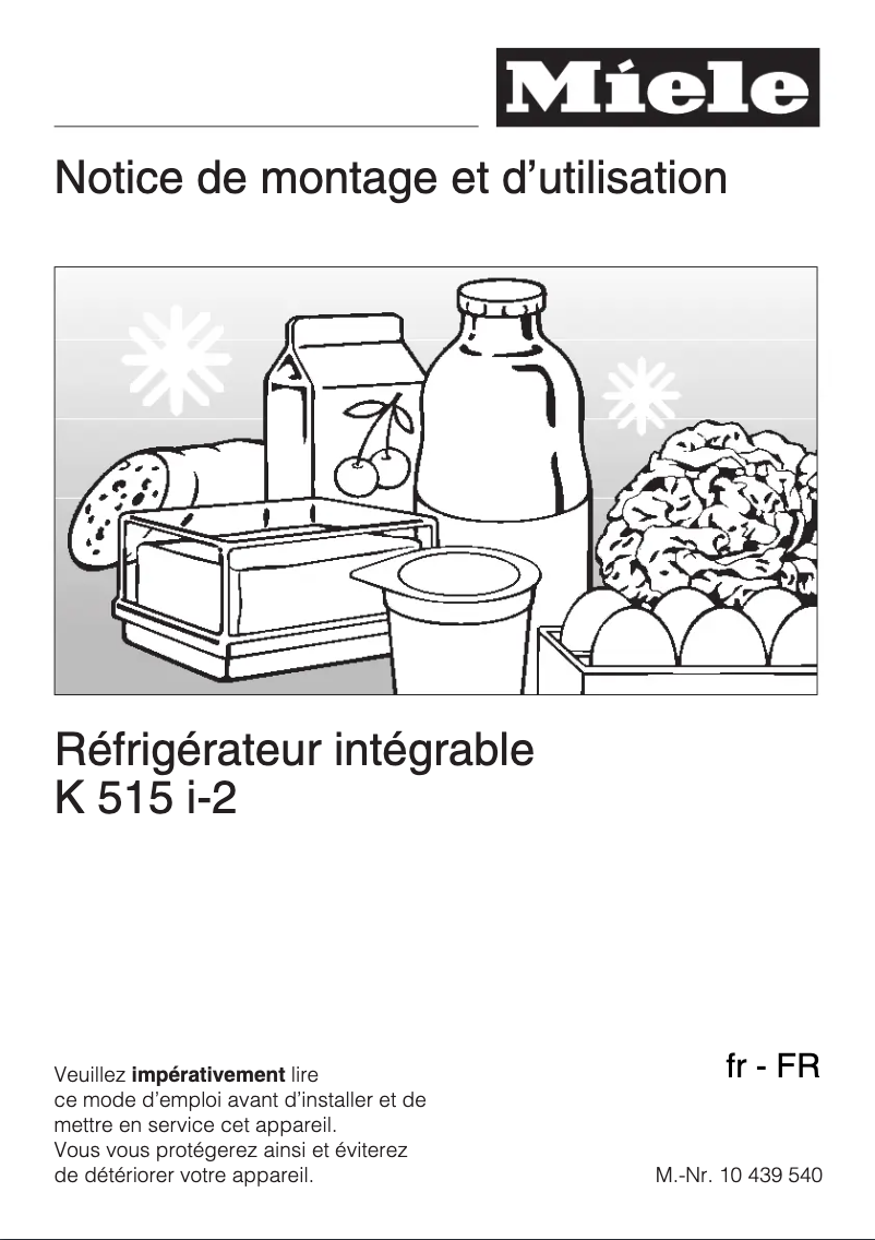Page n°1 - Manuel utilisateur Miele K 515 i-2