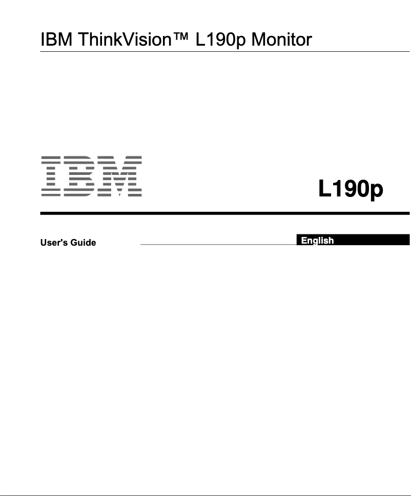 Página 1 del manual Manual de usuario Lenovo ThinkVision L171