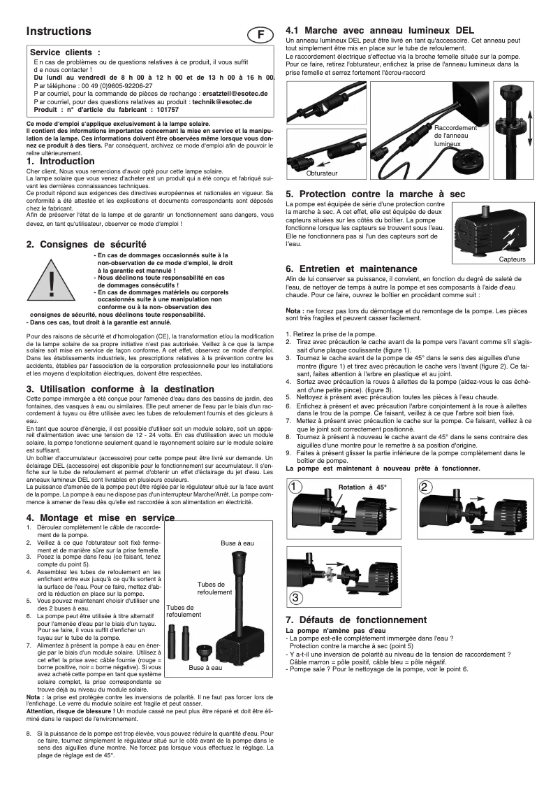 Página 1 del manual Manual de usuario Esotec Siena