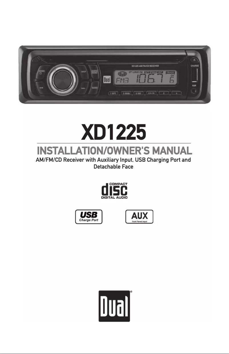 First page image of the manual for XD1225