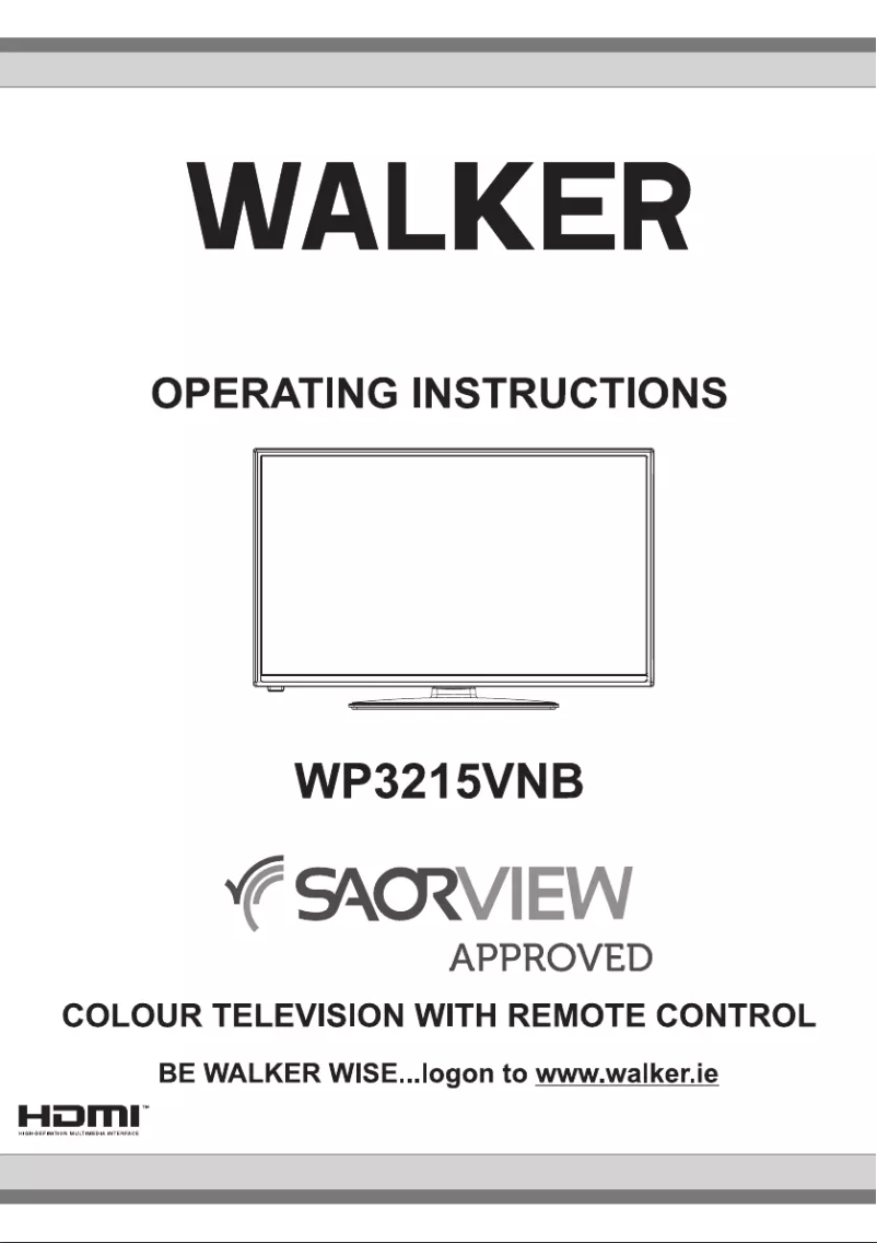 Página 1 del manual Manual de usuario Walker WP3215VNB