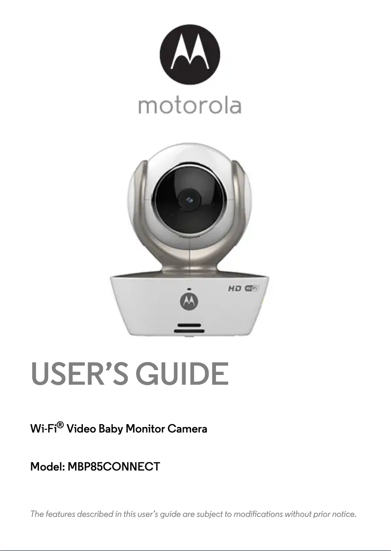 Página 1 del manual Manual de usuario Motorola MBP85CONNECT