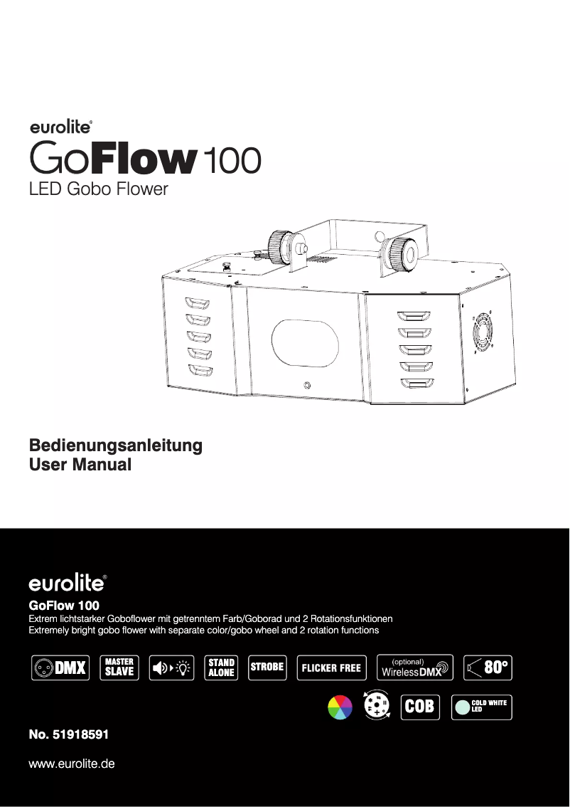 Page n°1 - Manuel utilisateur Eurolite GoFlow 100