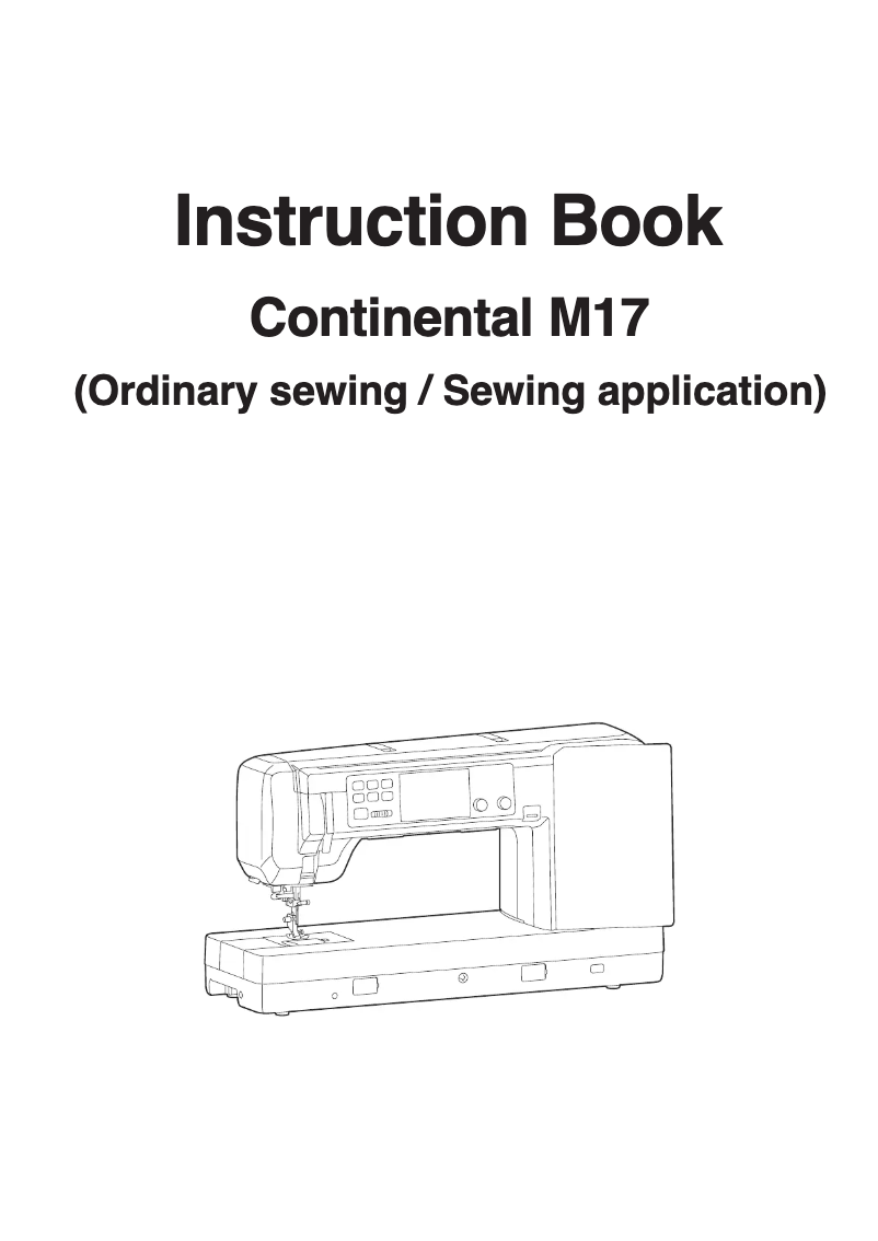 Page 1 de la notice Manuel utilisateur Janome Continental M17 Professional