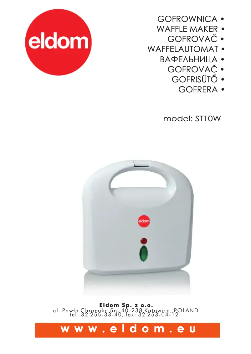 Imagen de la primera página del manual del dispositivo ST10W