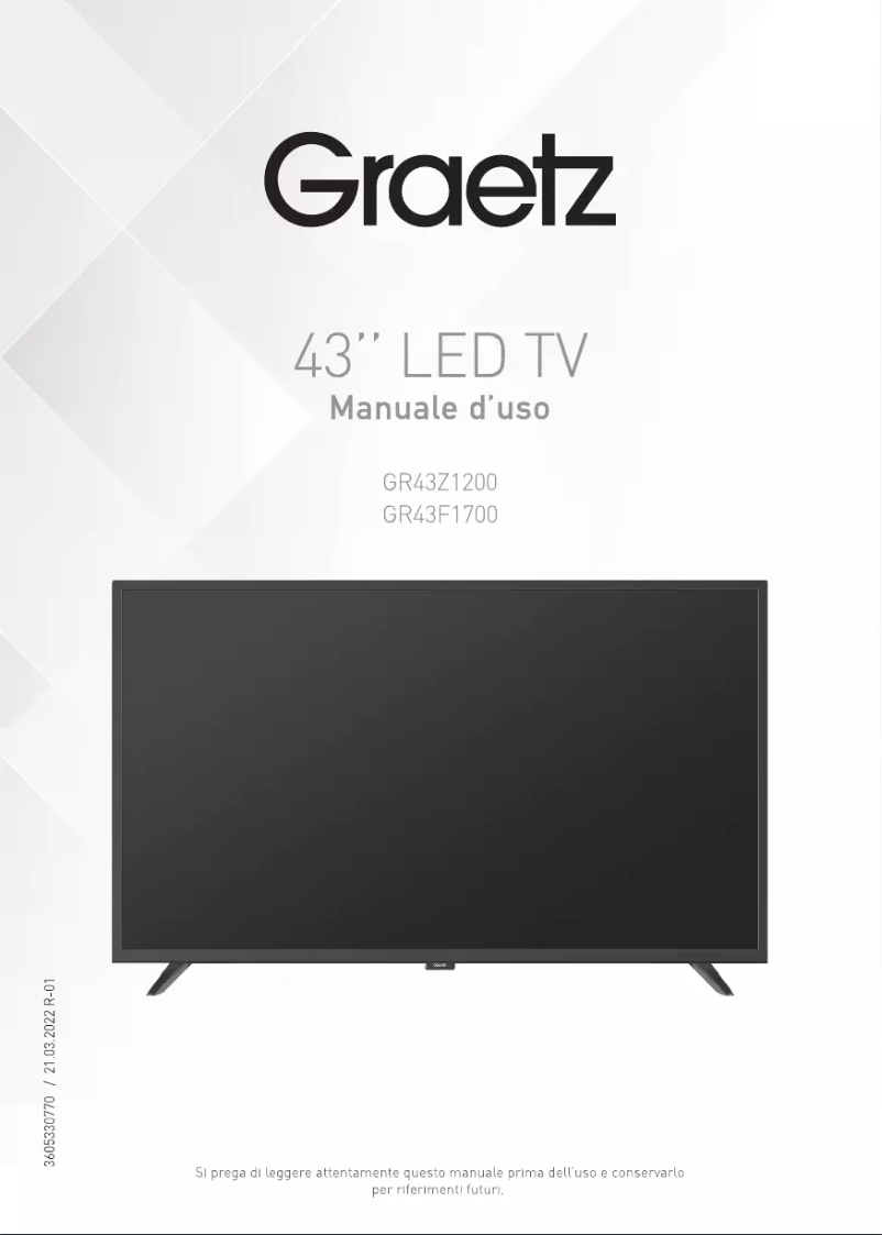 Image de la première page du manuel de l'appareil GR43F1700