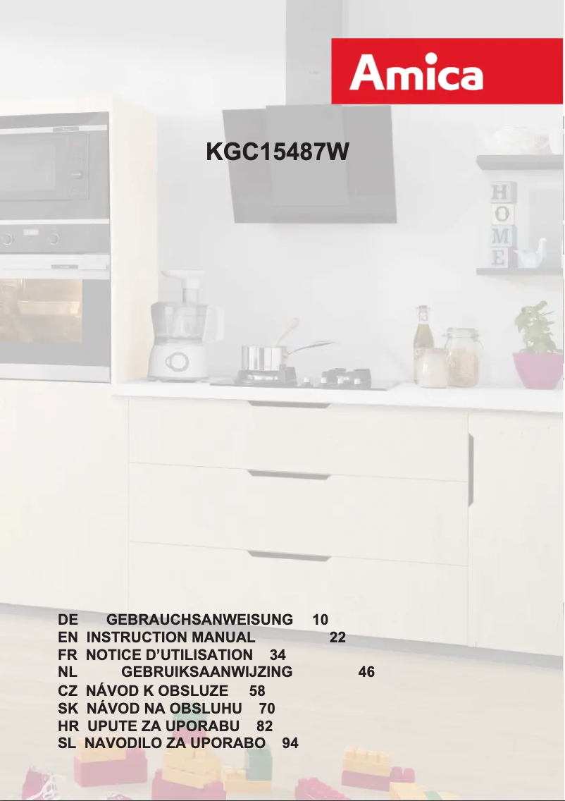 Page n°1 - Manuel utilisateur Amica KGC 15487 W