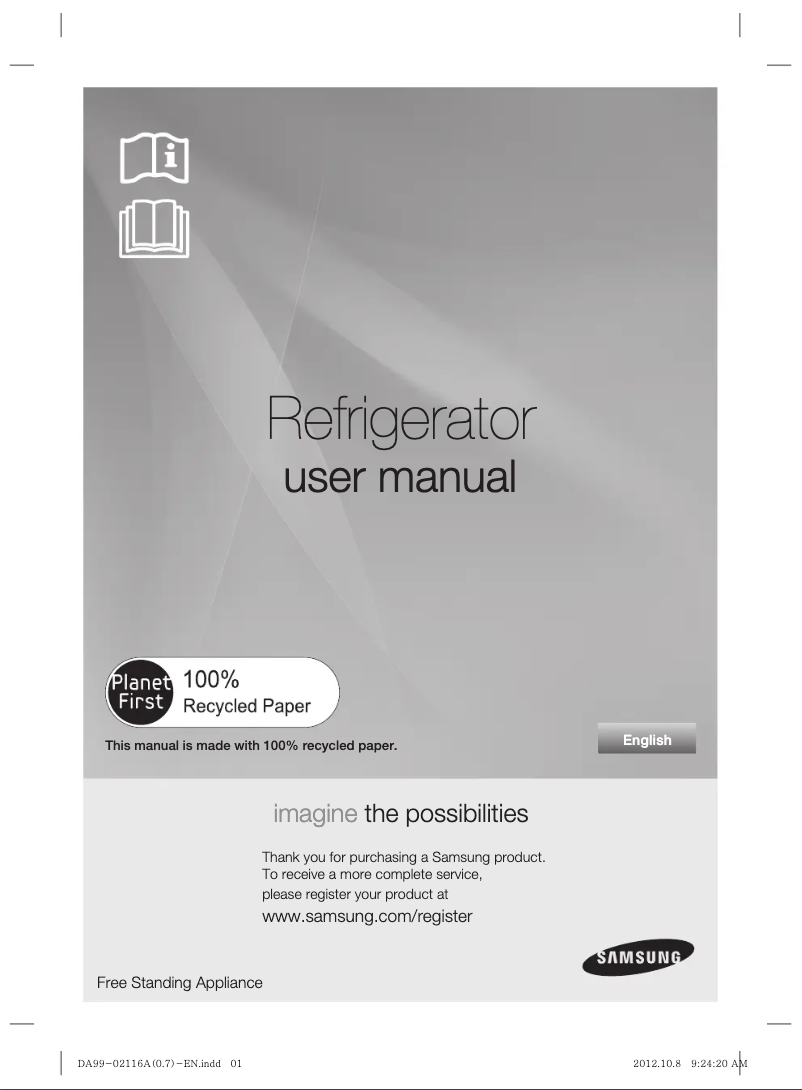 Page n°1 - Manuel utilisateur Samsung RL-55 VQBRS
