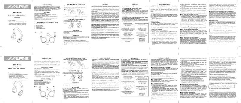 Image de la première page du manuel de l'appareil SHS-N106