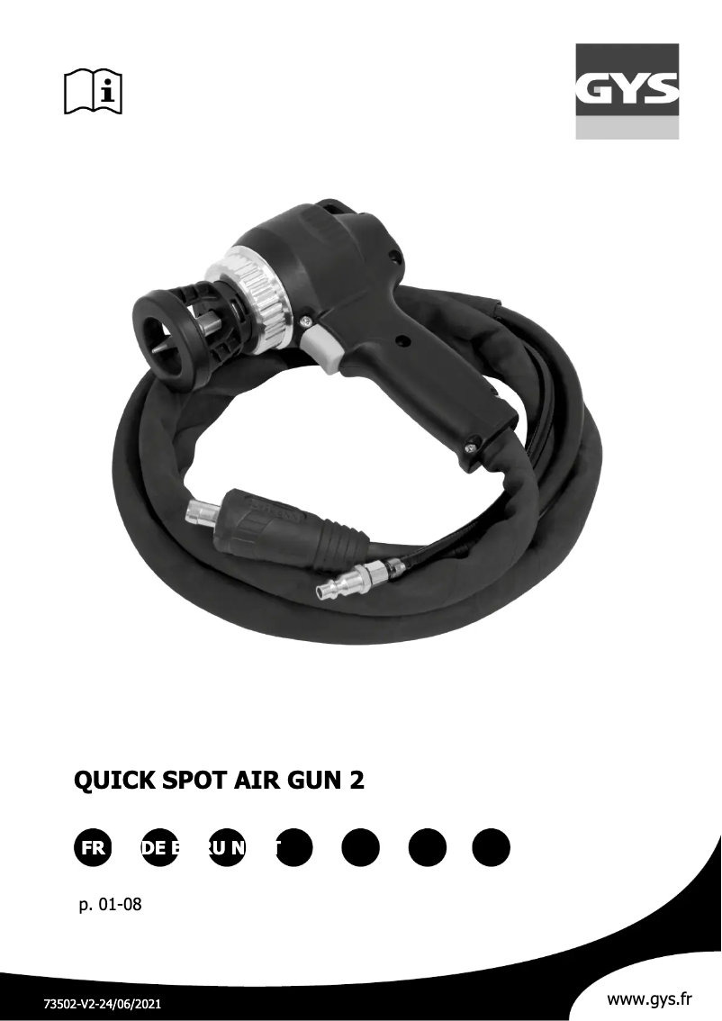 Image de la première page du manuel de l'appareil Quick Spot Air Gun GUN 2