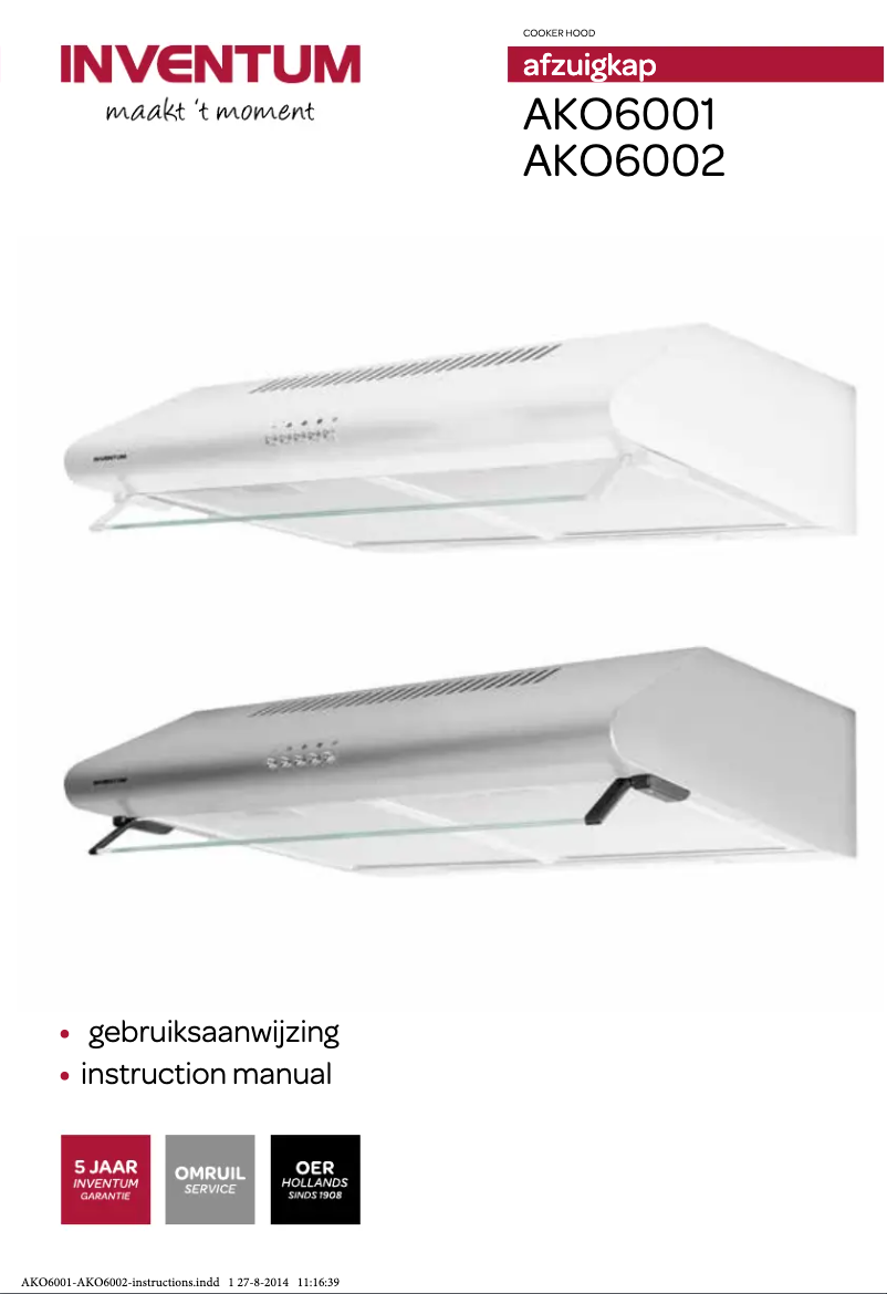 Page n°1 - Manuel utilisateur Inventum AKO6001WIT