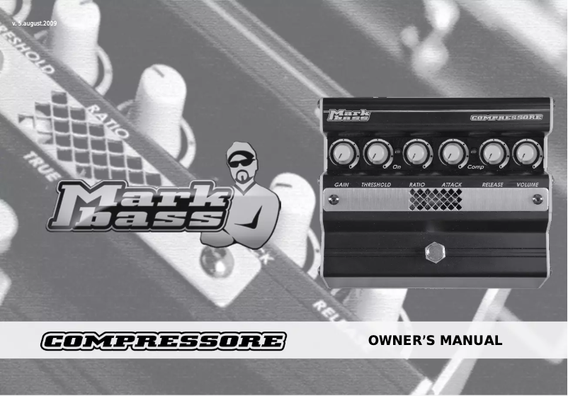 Page n°1 - Manuel utilisateur Markbass Compressore