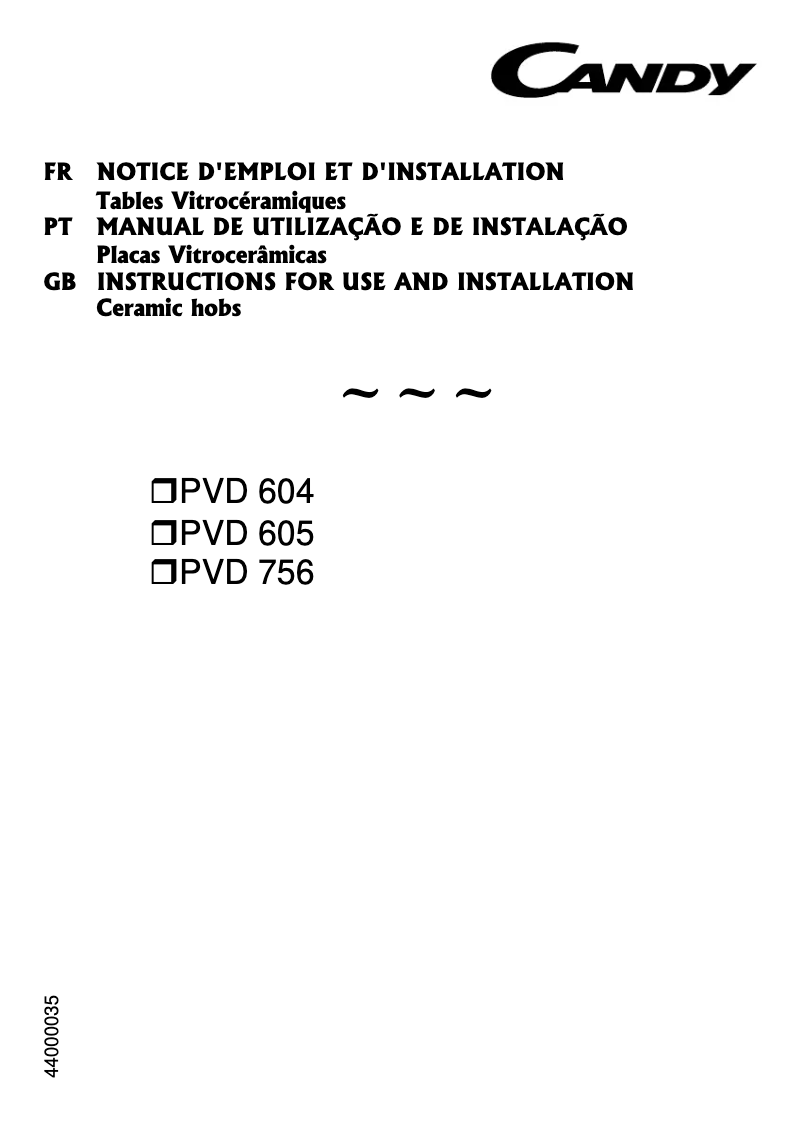 Image de la première page du manuel de l'appareil PCPVD604HLNE