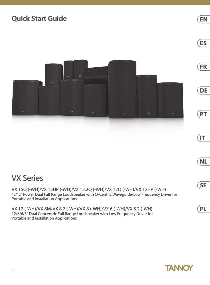 Image de la première page du manuel de l'appareil VX 8.2