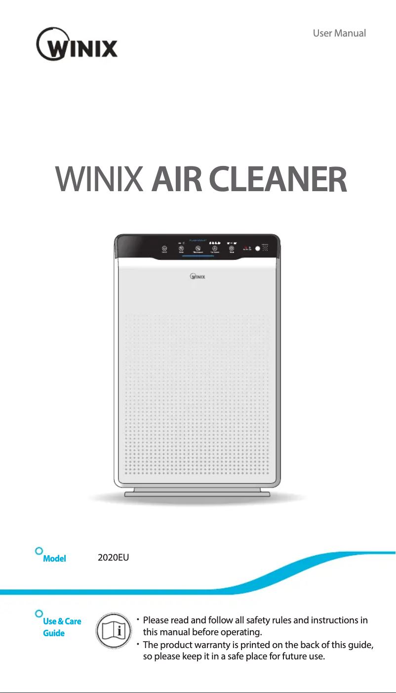 Page n°1 - Manuel utilisateur Winix 2020EU