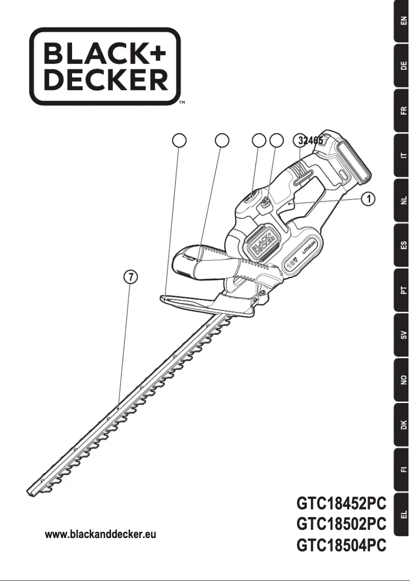 Page n°1 - Manuel utilisateur Black & Decker GTC18452PCB