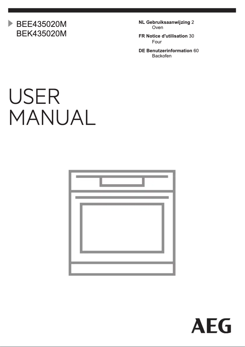Page 1 de la notice Manuel utilisateur AEG BEE435020M