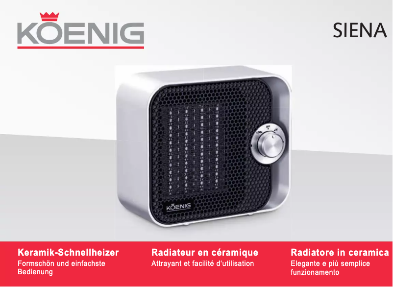 Page 1 de la notice Manuel utilisateur Koenig Siena B06149