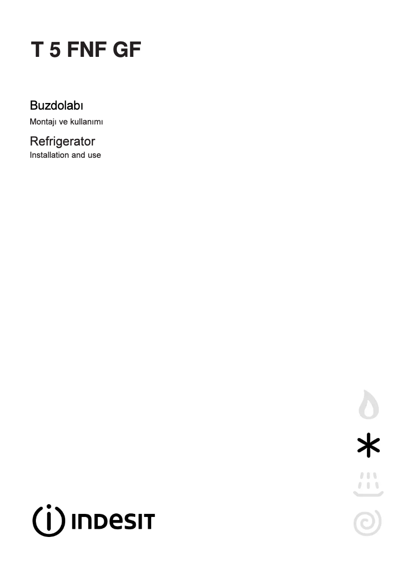 Page 1 de la notice Manuel utilisateur Indesit T 5 FNF GF (TK)