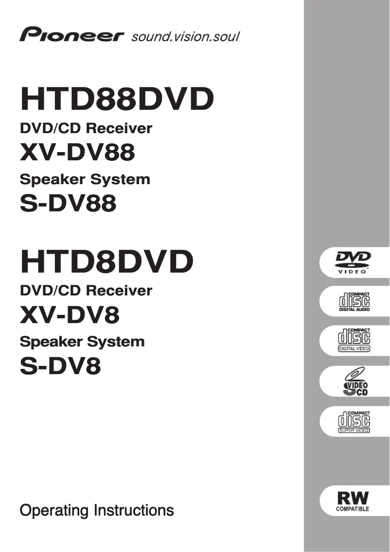 Image de la première page du manuel de l'appareil HTD-88