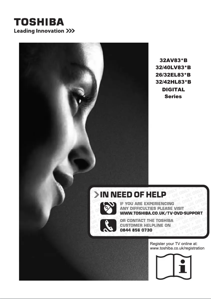 Page 1 de la notice Manuel utilisateur Toshiba 42HL833F