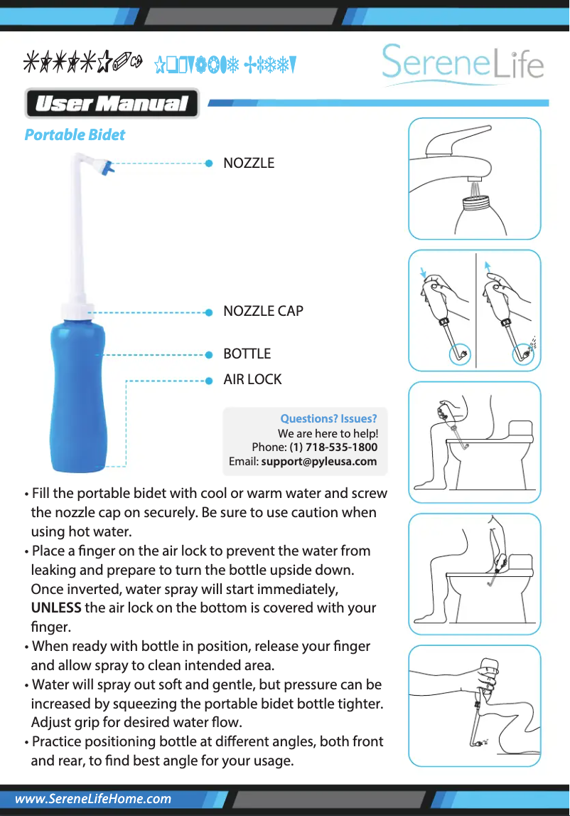 Page 1 de la notice Manuel utilisateur SereneLife SLTLSP01