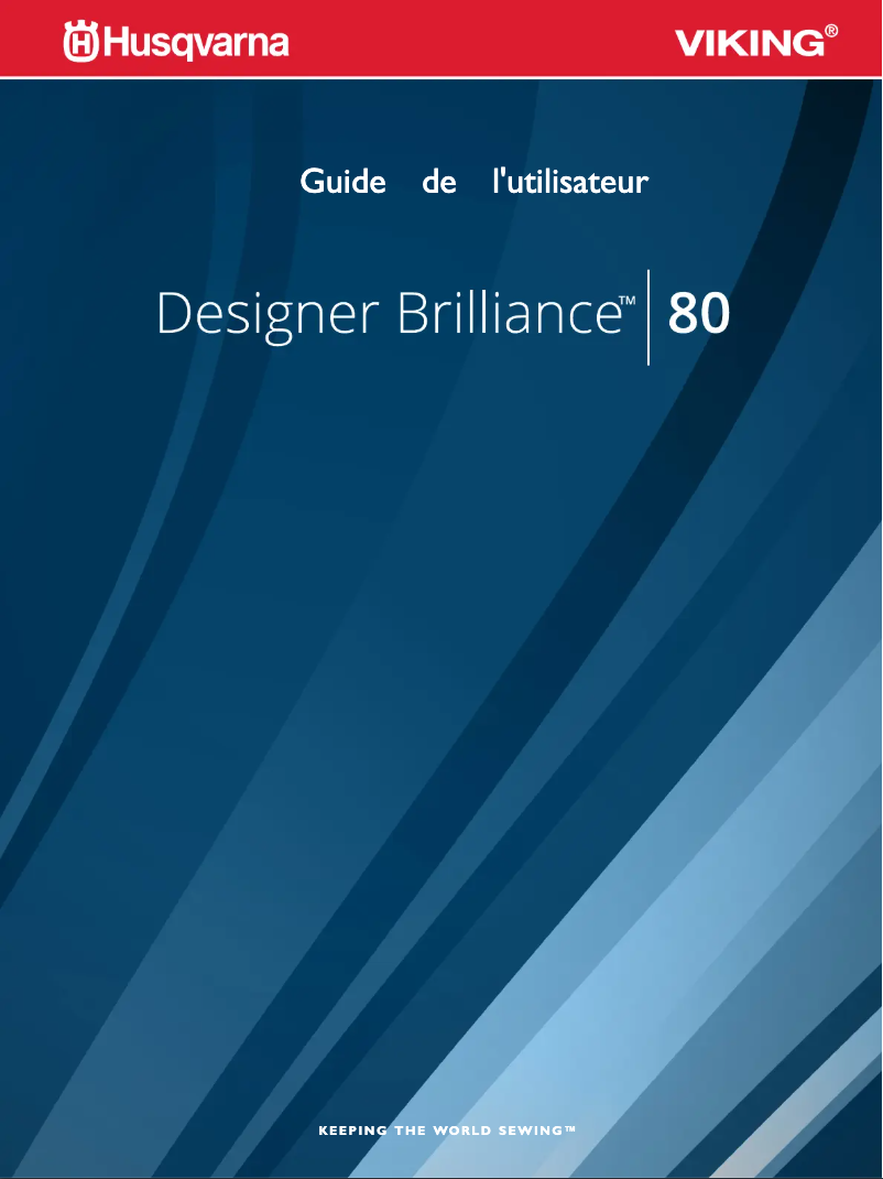 Page 1 de la notice Manuel utilisateur Husqvarna-Viking Designer Brilliance 80