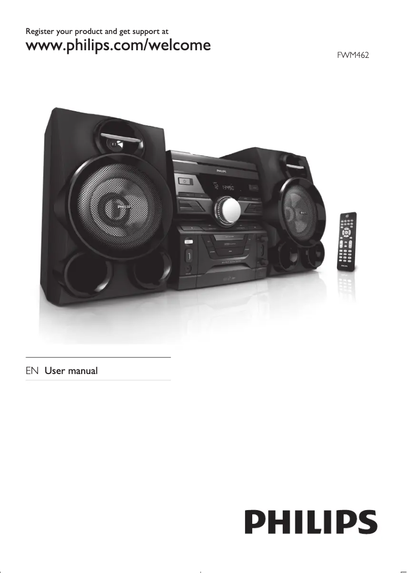 Page 1 de la notice Manuel utilisateur Philips FWM462X