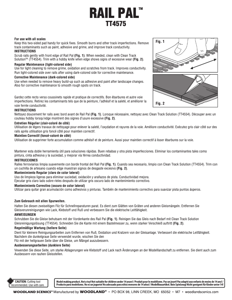 Page n°1 - Manuel utilisateur Woodland Scenics TT4575