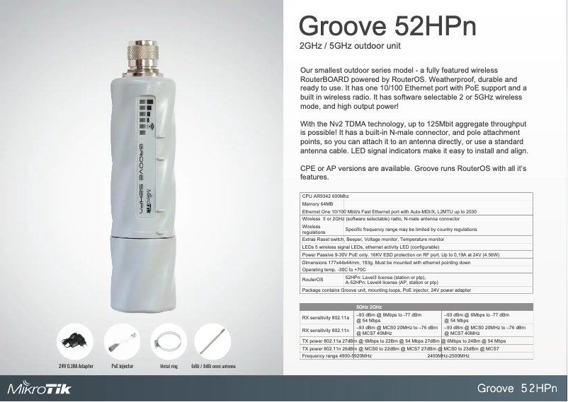 Page n°1 - Brochure Mikrotik GrooveA 52