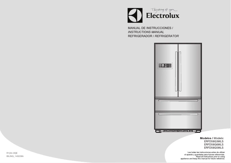 Page 1 de la notice Manuel utilisateur Electrolux ERFD59G5MLS