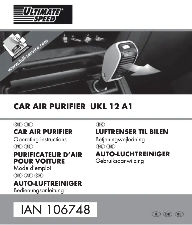 Page n°1 - Manuel utilisateur Ultimate Speed UKL 12 A1