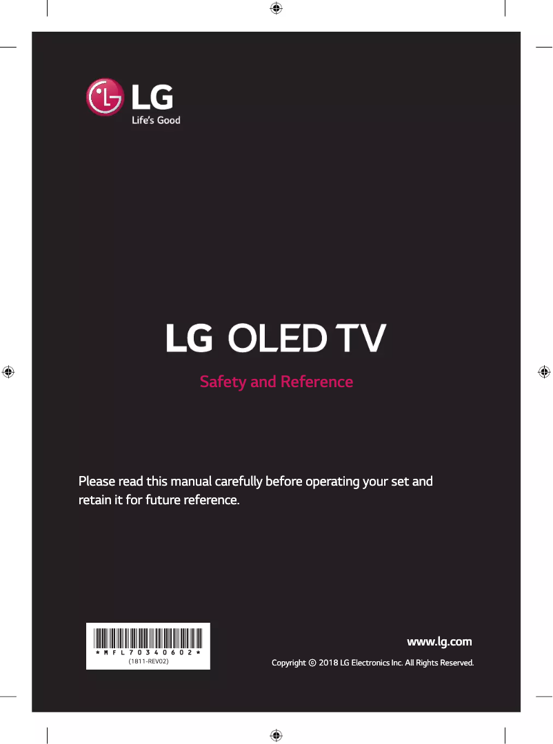 Page 1 de la notice Manuel utilisateur LG OLED65E8PTA