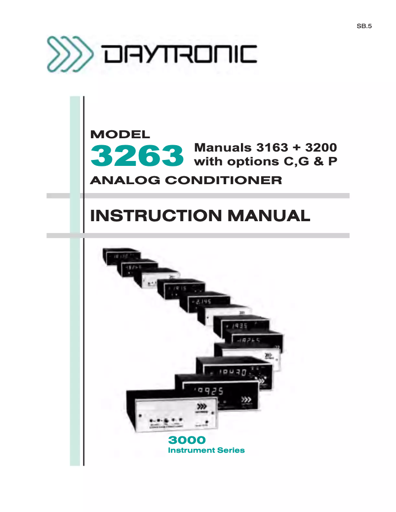 Image de la première page du manuel de l'appareil 3263B
