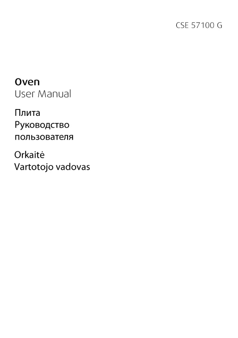 Page 1 de la notice Manuel utilisateur Beko CSE 57100 GA