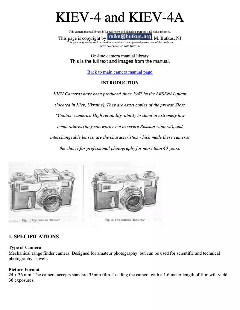 Page 1 de la notice Manuel utilisateur Kiev 4