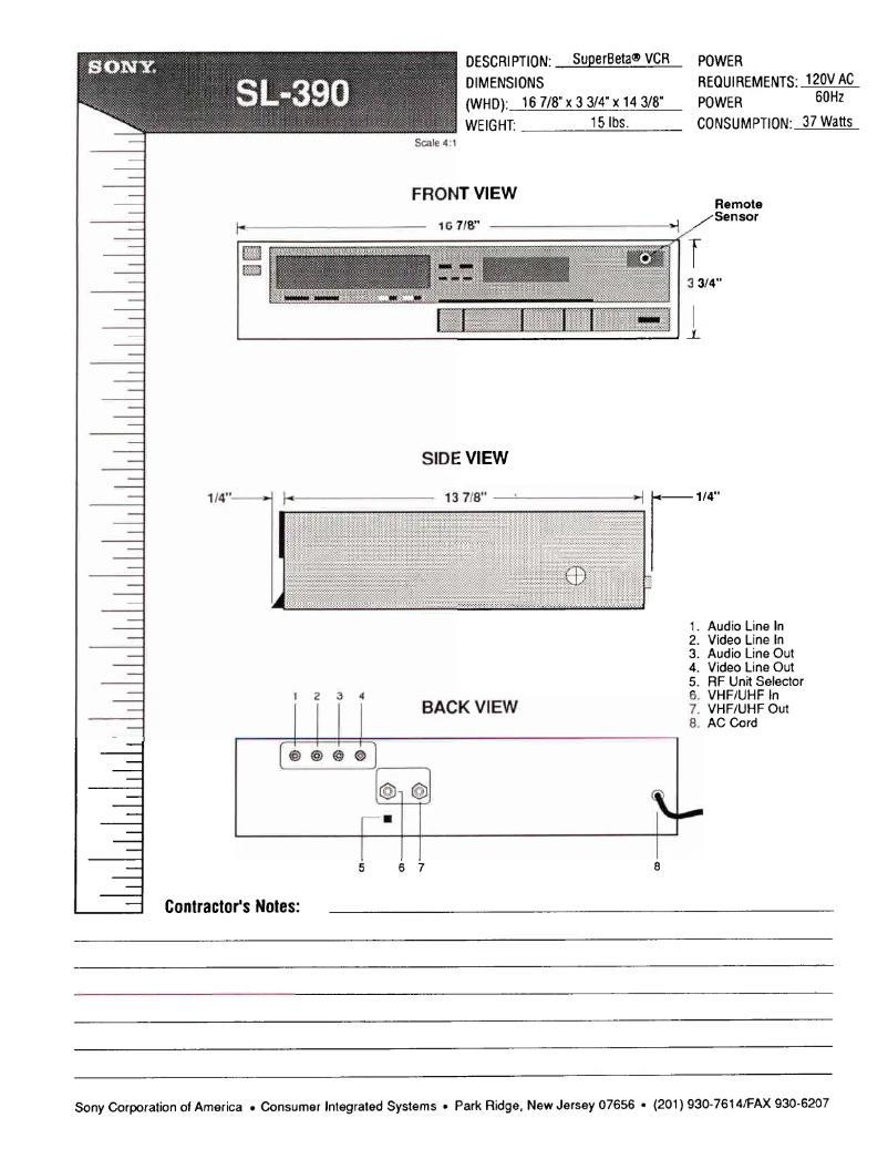Image de la première page du manuel de l'appareil SL-390