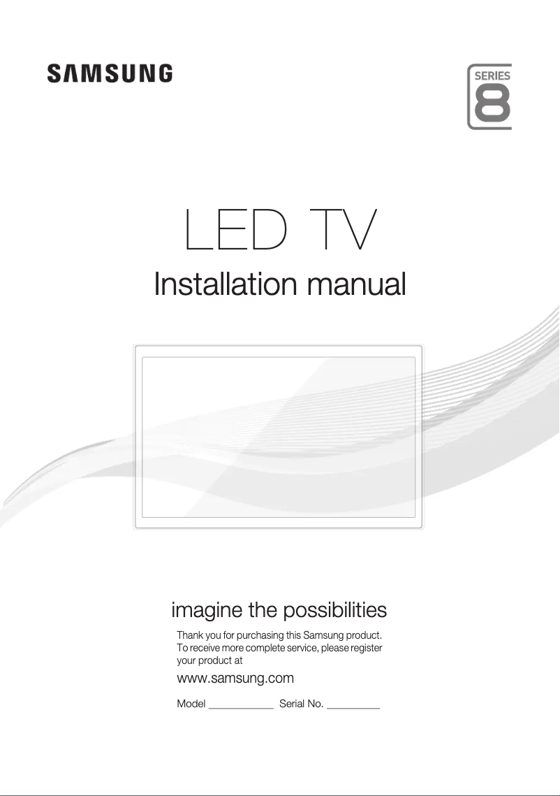Page 1 de la notice Manuel utilisateur Samsung HG46AC890XW