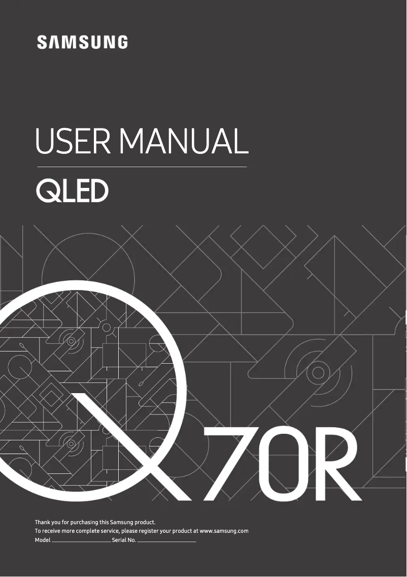 Image de la première page du manuel de l'appareil GQ49Q70RGT