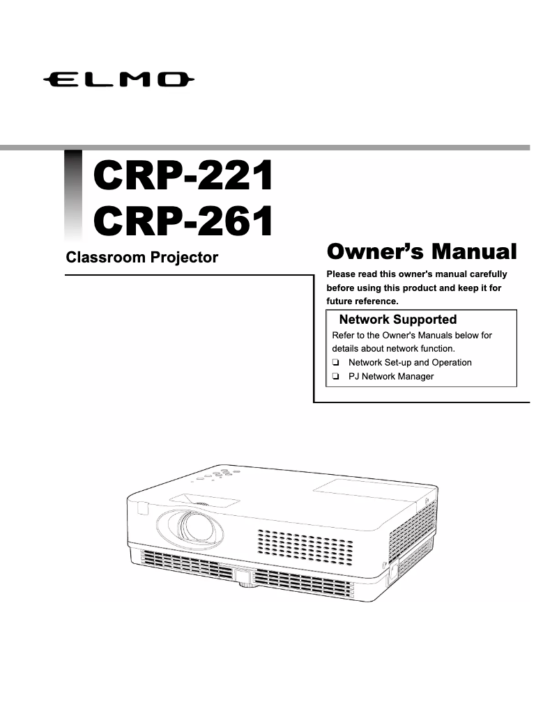 Page 1 of the manual User Manual Elmo CRP-221
