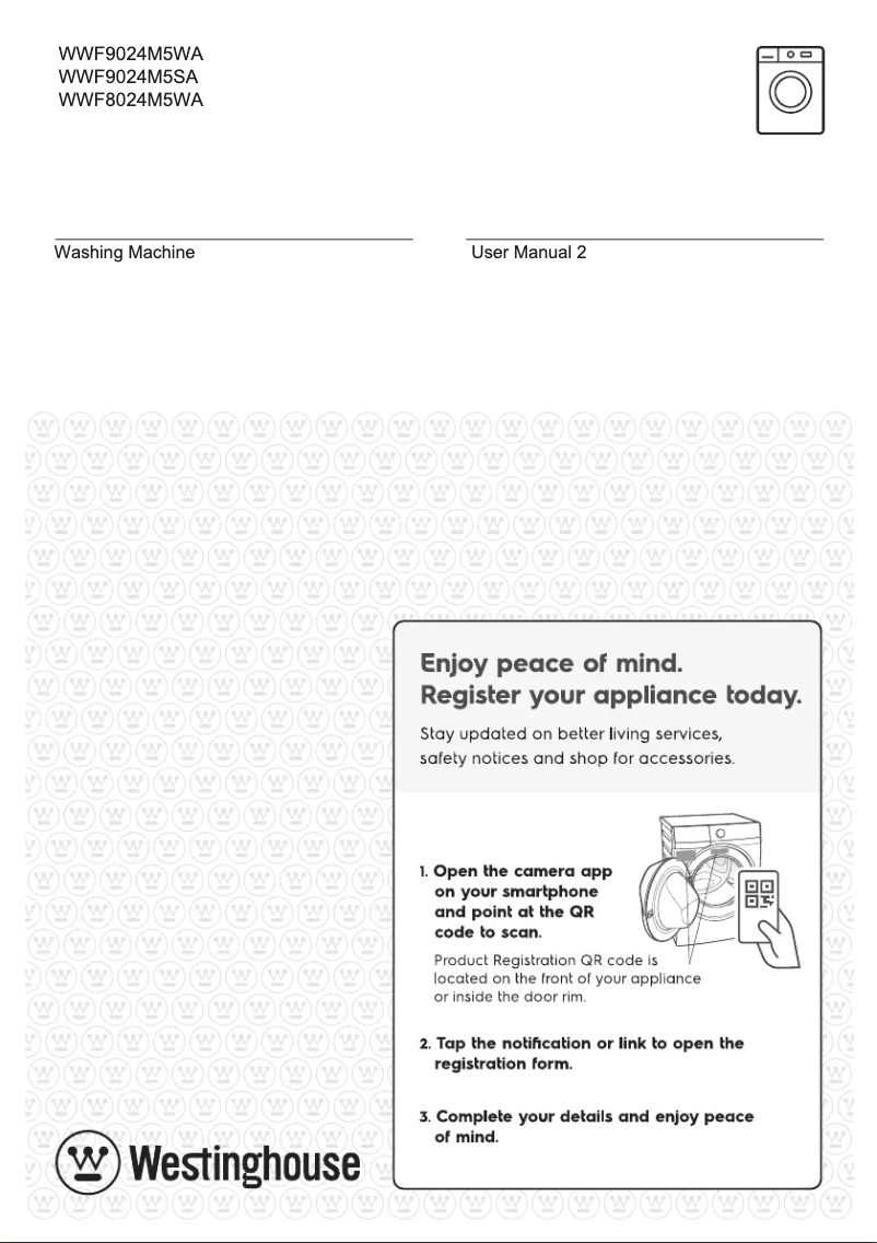 Page n°1 - Manuel utilisateur Westinghouse WWF9024M5