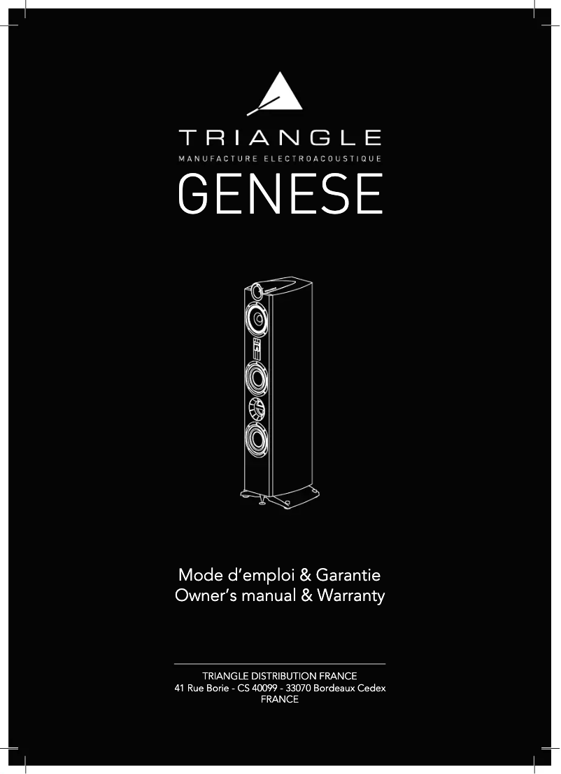 Page 1 de la notice Manuel utilisateur Triangle Genèse