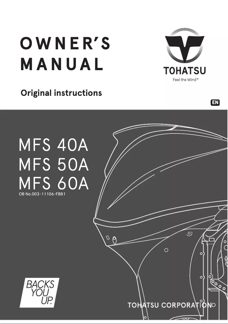 Page n°1 - Manuel utilisateur Tohatsu MFS40A