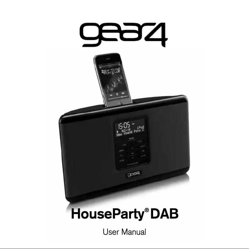 Image de la première page du manuel de l'appareil HouseParty DAB