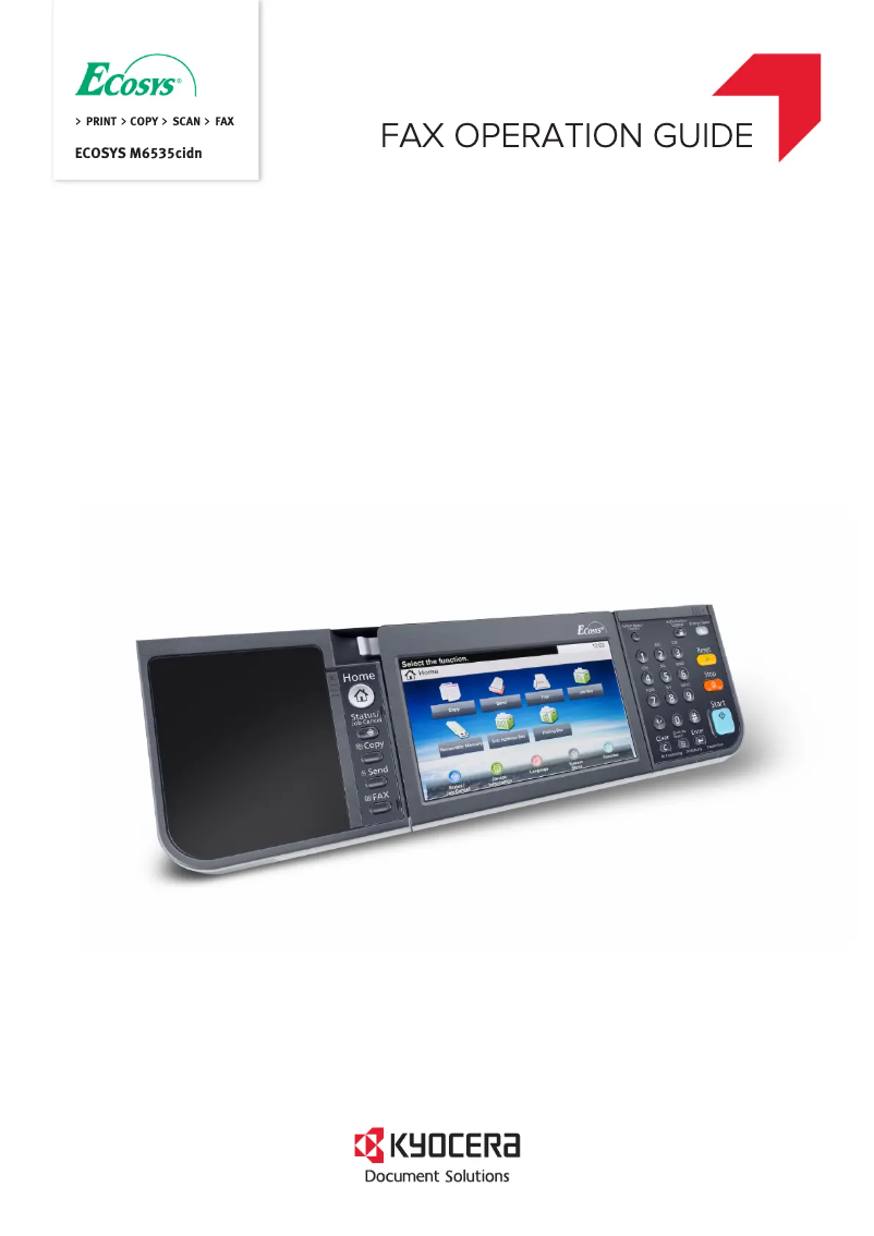 Page 1 de la notice Manuel utilisateur Kyocera ECOSYS M6535CIDN