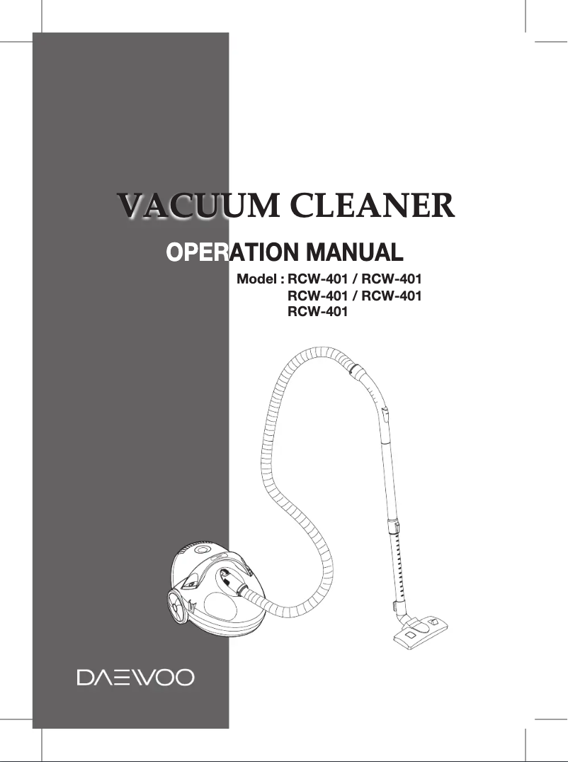 Page 1 de la notice Manuel utilisateur Winia RCW-401