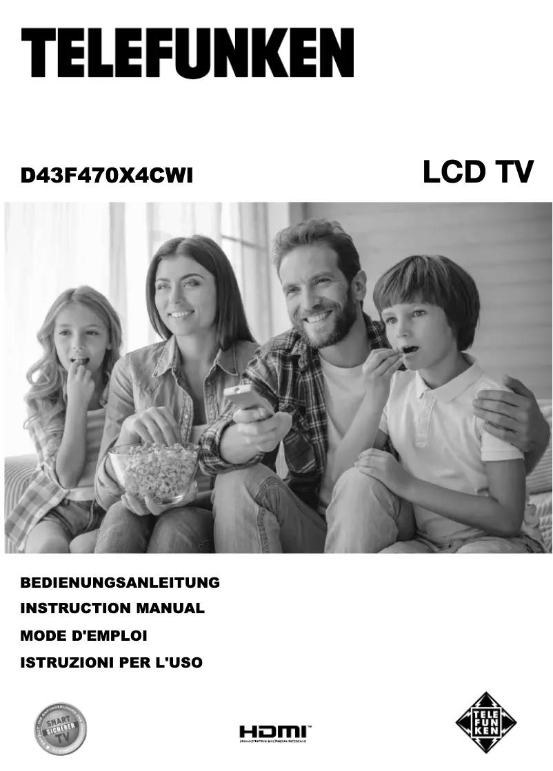 Page n°1 - Manuel utilisateur Telefunken D43F470X4CWI
