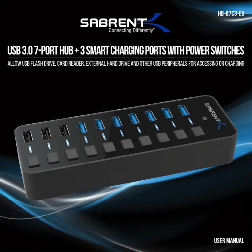 Page 1 de la notice Manuel utilisateur Sabrent HB-BUP7